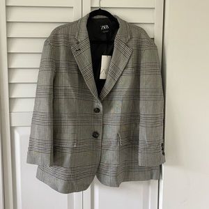 ZARA oversized plaid blazer (NWT)